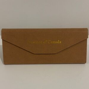 Province of Canada Brown Envelope hard shell sunglasses case eyeglass case brown